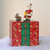 10.5" Red and Green Elegant Advent Storage Calendar Box