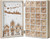 BRUBAKER Reusable Wooden Advent Calendar to Fill - Merry Christmas Book - DIY Christmas Calendar 7.72 x 2.95 x 11.81 inches