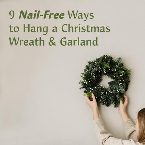 9 Nail-Free Ways to Hang a Christmas Wreath and Garland