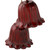 Fluted Bells Trio Christmas Decorations - 20" - Red - Set of 2