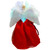 Lighted Fiber Optic Angel Christmas Tree Topper - 12" - Red and Gold