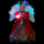 Lighted Fiber Optic Angel Christmas Tree Topper - 12" - Red and Gold