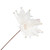 Beaded Feather Poinsettia Artificial Christmas Pick - 13.75" - White