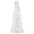 Layered Wispy Feather Cone Tree Christmas Decoration - 16" - Winter White