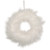 Wispy Feather Christmas Wreath - 14.5" - Unlit - Winter White