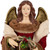 Angel with Wings Commercial Size Christmas Tree Topper - 3' - Brown and Red - Unlit