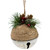 5" Acorn Jingle Bell with Holly Berry and Pine Cones Christmas Ornament