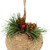 5" Acorn Jingle Bell with Holly Berry and Pine Cones Christmas Ornament