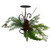 10" Green Artificial Sprigs and Pine Cone Christmas Candle Holder