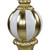 Ball Finial Commercial Size Christmas Decoration 48" - Gold and White