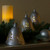 Lighted Musical Bells Christmas Decorations - 6.5" - Silver - Warm White - Set of 3