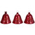 Musical Lighted Red Bells Christmas Decorations - 6.5" - Red - Set of 3